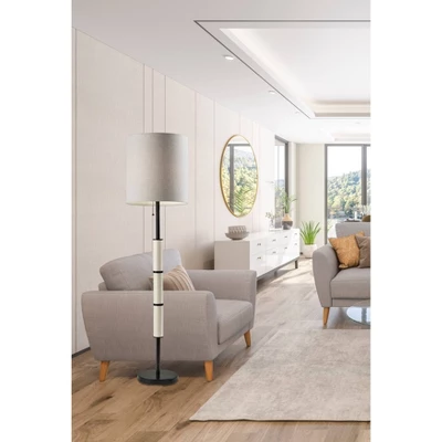 Vanessa Floor Lamp With Textured Ceramic - Adesso 3 Vanessa Floor Lamp With Textured Ceramic - Adesso
