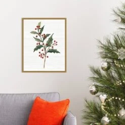 16" X 20" Christmas Moments IV Holly By Silvia Vassileva Framed Canvas Wall Art - Amanti Art -Home Decor Shop GUEST 009d0c92 c784 45ea a666 1b5e54442e04