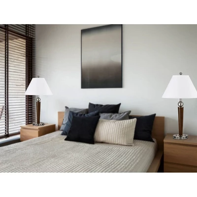 30" Metal Desk Lamp Espresso/Brushed Steel - Cal Lighting 4 30" Metal Desk Lamp Espresso/Brushed Steel - Cal Lighting - Image 2