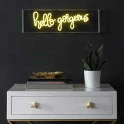 20" Hello Gorgeous Contemporary Glam Acrylic Box Pendant (Includes LED Light Bulb) Neon Yellow - JONATHAN Y 6 20" Hello Gorgeous Contemporary Glam Acrylic Box Pendant (Includes LED Light Bulb) Neon Yellow - JONATHAN Y -Home Decor Shop GUEST 01ddcabb 89bf 4805 8be6 25ff41bffc80