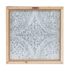 Metal Floral Embossed Wall Decor Set Of 4 Gray - Olivia & May -Home Decor Shop GUEST 0295f111 f031 4c87 8dfb df62dd7c3bf7