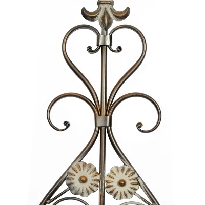 Metal Scroll Ornate Wall Decor With Black Frame Brown - Olivia & May 7 Metal Scroll Ornate Wall Decor With Black Frame Brown - Olivia & May - Image 5