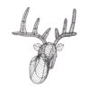 Metal Deer Head Wall Decor Black - Olivia & May -Home Decor Shop GUEST 034083d1 2fc9 4377 865e afeeba5b4b16