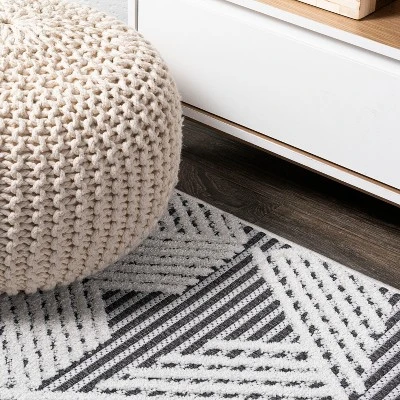 Jazz High-Low Pile Art Deco Geometric Indoor/Outdoor Area Rug - JONATHAN Y 5 Jazz High-Low Pile Art Deco Geometric Indoor/Outdoor Area Rug - JONATHAN Y - Image 3