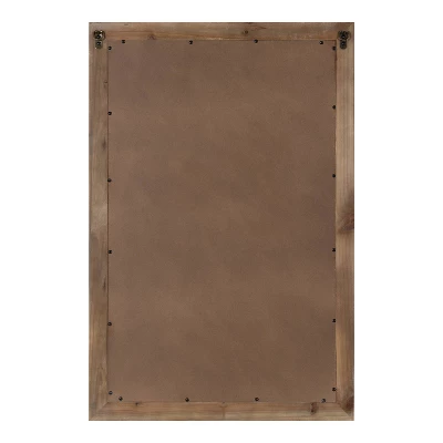 24" X 36" Shivani Wood Framed Decorative Wall Mirror Rustic Brown - Kate & Laurel All Things Decor 5 24" X 36" Shivani Wood Framed Decorative Wall Mirror Rustic Brown - Kate & Laurel All Things Decor - Image 3
