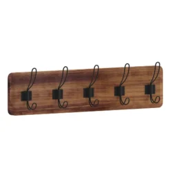 Emma And Oliver Rustic Wall Hanging Storage Rack With 5 Hooks For Entryway, Kitchen, Bathroom And More 28 Emma And Oliver Rustic Wall Hanging Storage Rack With 5 Hooks For Entryway, Kitchen, Bathroom And More -Home Decor Shop GUEST 073de020 e89a 4662 9ecd 816f8d080523