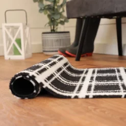 2'x3' ColorStar Prairie Grid Door Mat Black - Bungalow Flooring -Home Decor Shop GUEST 07cd2d20 1ee7 4923 94d7 18c2bdc9b319