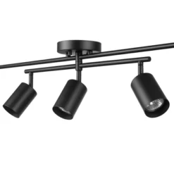5-Light Matte Black Track Lighting With Center Swivel Bar With Pivoting Shades - Globe Electric 14 5-Light Matte Black Track Lighting With Center Swivel Bar With Pivoting Shades - Globe Electric -Home Decor Shop GUEST 0810baf8 f920 4e6c af85 c3500931a2aa