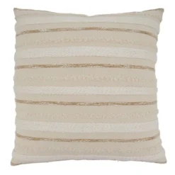 Saro Lifestyle Poly-Filled Woven Stripe Design Throw Pillow, Natural -Home Decor Shop GUEST 08cb3095 8fc2 49e4 8209 ac8a64ea869a