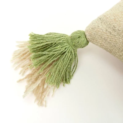 14"x26" Oversized Off-Set Striped Lumbar Throw Pillow Cover Light Beige - Rizzy Home 4 14"x26" Oversized Off-Set Striped Lumbar Throw Pillow Cover Light Beige - Rizzy Home - Image 2