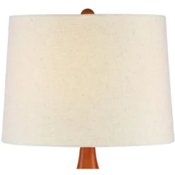 360 Lighting Brice Modern Mid Century Accent Table Lamp 23" High Ivory Ceramic Wood Neck Off White Drum Shade For Bedroom Living Room Bedside Office 11 360 Lighting Brice Modern Mid Century Accent Table Lamp 23" High Ivory Ceramic Wood Neck Off White Drum Shade For Bedroom Living Room Bedside Office -Home Decor Shop GUEST 098896b2 c28a 419c aac2 cb44f6662d40