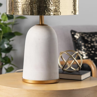NuLOOM Monroe Concrete & Iron 25" Table Lamp Lighting - Brass 25" H X 14" W X 14" D 5 NuLOOM Monroe Concrete & Iron 25" Table Lamp Lighting - Brass 25" H X 14" W X 14" D - Image 3