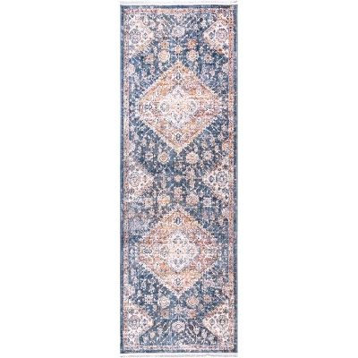 NuLOOM Addison Transitional Faded Medallion Fringe Area Rug 11 NuLOOM Addison Transitional Faded Medallion Fringe Area Rug - Image 9