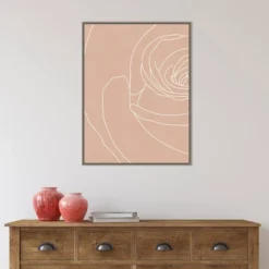 22" X 30" Blush Flowers III By Sarah Leonard Framed Canvas Wall Art Gray Wash - Amanti Art -Home Decor Shop GUEST 0aafd52b 8819 4e04 894c f37e1d7c4437