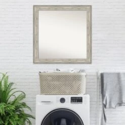 31" X 31" Non-Beveled Crackled Metallic Wall Mirror - Amanti Art 15 31" X 31" Non-Beveled Crackled Metallic Wall Mirror - Amanti Art -Home Decor Shop GUEST 0b395198 2269 41a0 8e58 4272b46b146b