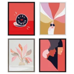 18" X 24" Sylvie Girl Power Framed Canvas Wall Art By Dominique Vari Black - Kate And Laurel -Home Decor Shop GUEST 0b6f339d 763f 486f 9afa a68afe166d88