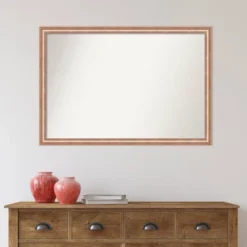 39" X 27" Non-Beveled Harmony Rose Gold Wood Wall Mirror - Amanti Art -Home Decor Shop GUEST 0ccf6057 6e76 4fd0 84a8 728c74968b48