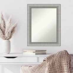 23" X 29" Non-Beveled Elegant Brushed Pewter Wall Mirror - Amanti Art -Home Decor Shop GUEST 0cd2e094 a72a 4665 bf82 9ad6fb03e557