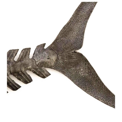 Global Crafts Grey Fish Bones Nautical Haitian Steel Drum Wall Art 5 Global Crafts Grey Fish Bones Nautical Haitian Steel Drum Wall Art - Image 3
