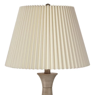Regency Hill Avery Traditional Table Lamps 25" High Set Of 2 Faux Wood With USB Charging Port LED Touch On Off Ivory Shades For Living Room Home Desk 6 Regency Hill Avery Traditional Table Lamps 25" High Set Of 2 Faux Wood With USB Charging Port LED Touch On Off Ivory Shades For Living Room Home Desk - Image 4
