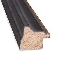 27" X 63" Non-Beveled Ashton Black Wood Full Length Floor Leaner Mirror - Amanti Art