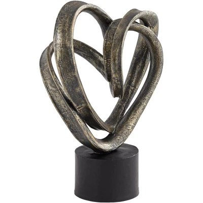 Kensington Hill Looping Heart 16 1/2" High Antique Bronze Sculpture 5 Kensington Hill Looping Heart 16 1/2" High Antique Bronze Sculpture - Image 3