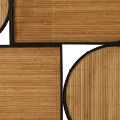 21" X 28" Bamboo Geometric Shapes Wall Decor With Slatted Wood Design Brown - The Novogratz -Home Decor Shop GUEST 0ed2755d 621d 4ebc 9cf8 b9729160684a