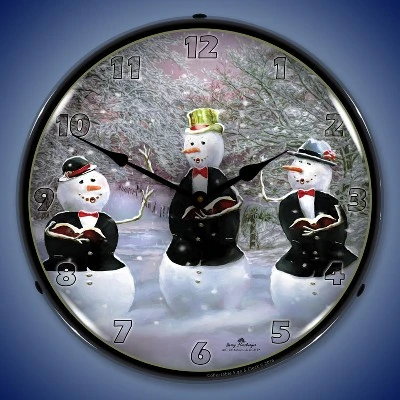 Collectable Sign & Clock | Snowman Caroling LED Wall Clock Retro/Vintage, Lighted 3 Collectable Sign & Clock | Snowman Caroling LED Wall Clock Retro/Vintage, Lighted