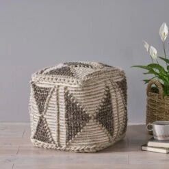 Tamsin Boho Handcrafted Cube Pouf Gray/Ivory - Christopher Knight Home 11 Tamsin Boho Handcrafted Cube Pouf Gray/Ivory - Christopher Knight Home -Home Decor Shop GUEST 1101c98e 4d31 4c4f b788 0d5f2398df6c