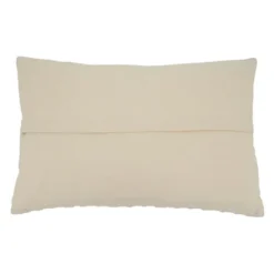 Saro Lifestyle Poly-Filled Woven Stripe Design Throw Pillow, Natural