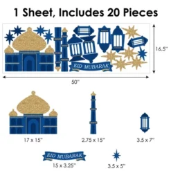 Big Dot Of Happiness Ramadan - Peel And Stick Eid Mubarak Vinyl Wall Art Stickers - Wall Decals - Set Of 20 -Home Decor Shop GUEST 123fd38c bb08 4246 9ad7 1b1bedbe0f0d