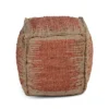 Jafar Square Handwoven Jute Pouf Rust And Khaki - Steve Silver Co. -Home Decor Shop GUEST 12c7afe6 c6bb 4beb 89ab 2435e9917523