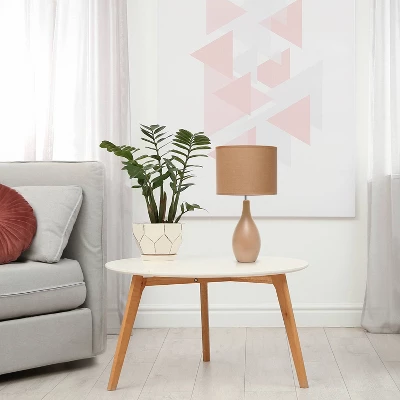 18.11" Traditional Standard Ceramic Dewdrop Table Desk Lamp With Matching Fabric Shade Light Blue - Creekwood Home 4 18.11" Traditional Standard Ceramic Dewdrop Table Desk Lamp With Matching Fabric Shade Light Blue - Creekwood Home - Image 2