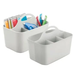 MDesign Plastic Office Storage Organizer Caddy Tote, Small, 2 Pack 25 MDesign Plastic Office Storage Organizer Caddy Tote, Small, 2 Pack -Home Decor Shop GUEST 14b79c2a 59f0 4d78 afb9 06bbacb2ebbe