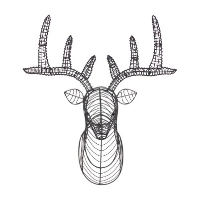 Metal Deer Head Wall Decor Black - Olivia & May 8 Metal Deer Head Wall Decor Black - Olivia & May - Image 6