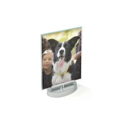 Azar Displays Two-Sided Revolving Acrylic Sign Holder Frame 5"W X 7"H
