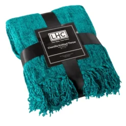 Hastings Home Oversized Chenille Throw Blanket - Lagoon Teal -Home Decor Shop GUEST 1656785b 8ca5 44fe 8894 96577e5c4300