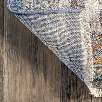 NuLOOM Addison Transitional Faded Medallion Fringe Area Rug 8 NuLOOM Addison Transitional Faded Medallion Fringe Area Rug - Image 6