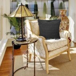 20"x20" Oversize Gatsby Fringe Square Throw Pillow - Edie@Home -Home Decor Shop GUEST 17399bbf 1b53 49c6 b197 b75a94967fb7