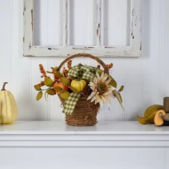 Nearly Natural 16-in Fall Pumpkin Gourds And Berries Artificial Autumn Arrangement -Home Decor Shop GUEST 18359723 9274 407c 8fd1 bcdd8bf618e3