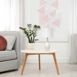 18.11" Traditional Standard Ceramic Dewdrop Table Desk Lamp With Matching Fabric Shade Off-White - Creekwood Home -Home Decor Shop GUEST 1878afe7 19a6 4354 97e2 464cb1274066