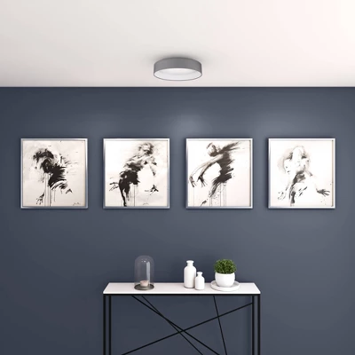 16" LED 1-Light Palomaro Glass Pendant White Charcoal Gray - EGLO 3 16" LED 1-Light Palomaro Glass Pendant White Charcoal Gray - EGLO