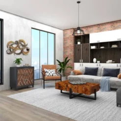 Metal Abstract Wall Decor With Round Mirror Accents Beige - Olivia & May 16 Metal Abstract Wall Decor With Round Mirror Accents Beige - Olivia & May -Home Decor Shop GUEST 189ad941 6c60 4898 bbe2 bf1c58e797a4