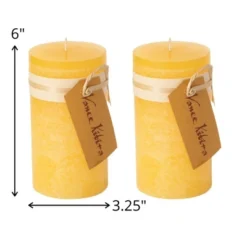 Pale Yellow Pillar Candles - Set Of 2 -Home Decor Shop GUEST 19b7c664 8af8 4aef 8a75 b0e44005a169