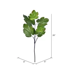 Vickerman 26" Artificial Green Fig Leaf Spray. Includes 3 Sprays Per Pack.
