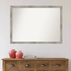 41" X 30" Non-Beveled Dove Gray Wash Square Wall Mirror - Amanti Art -Home Decor Shop GUEST 19f23965 e5bb 4c66 80b1 e4358480ae14