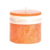 Northlight 3.25" Tangerine Orange Traditional Cylindrical Outdoor Pillar Candle
