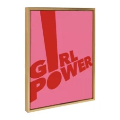 18" X 24" Sylvie Girl Power Framed Canvas Wall Art By Rocket Jack Gold - Kate And Laurel
