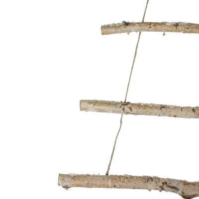 Northlight 51" Natural Brown Frosted Wood Tree With Star Hanging Christmas Decoration 4 Northlight 51" Natural Brown Frosted Wood Tree With Star Hanging Christmas Decoration - Image 2