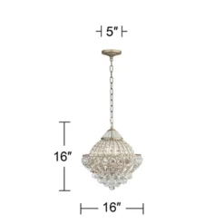 Vienna Full Spectrum Wallingford Antique Brass Chandelier 16" Wide French Crystal Glass 6-Light Fixture For Dining Room House Kitchen Island Entryway -Home Decor Shop GUEST 1bb51c1b 6aba 491d a01e 1ddb3f1a6e60